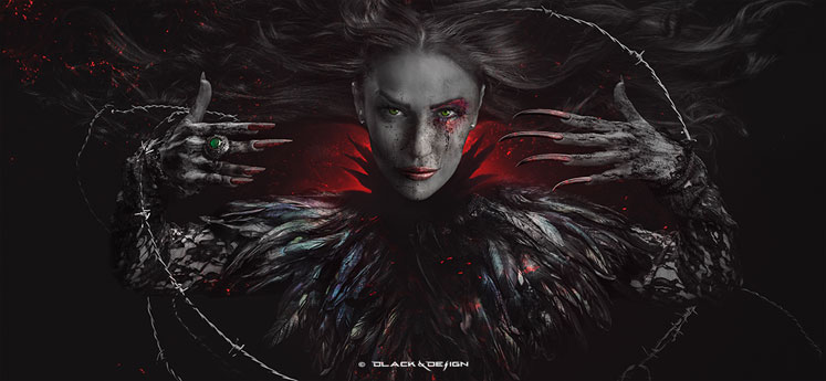 digital-fotokonst-dark-fashion-black-and-design