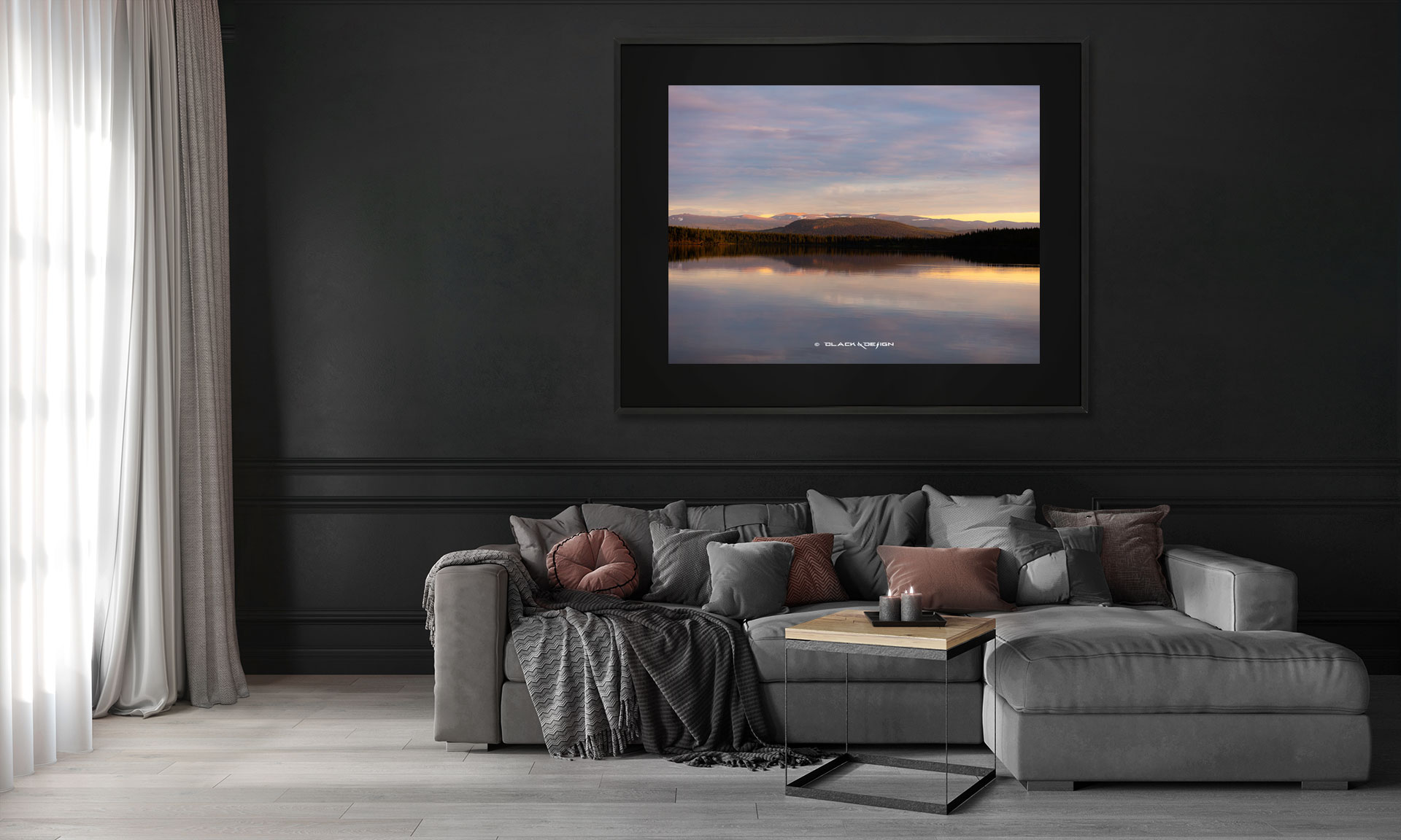 Naturmotiv på harmonisk natur i Norrland.